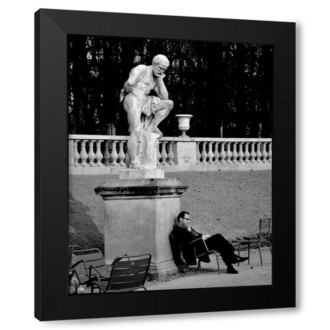 Jardin Du Luxembourg Black Modern Wood Framed Art Print by Breton, Stephane
