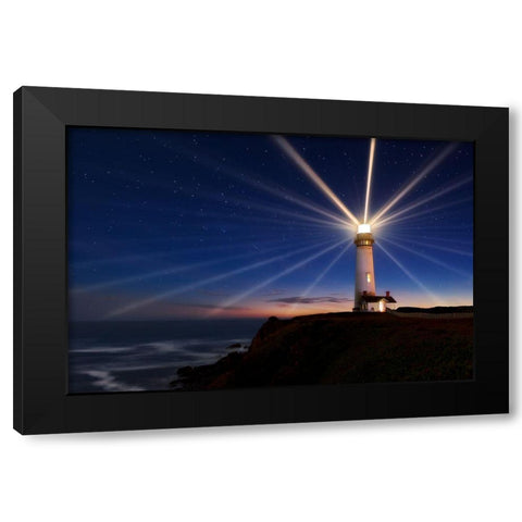 Lighting Of The Lens Black Modern Wood Framed Art Print by Morgan, Miles