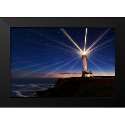 Lighting Of The Lens Black Modern Wood Framed Art Print by Morgan, Miles