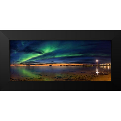 Sunset At Andenes Black Modern Wood Framed Art Print by Samuelsen, Roy