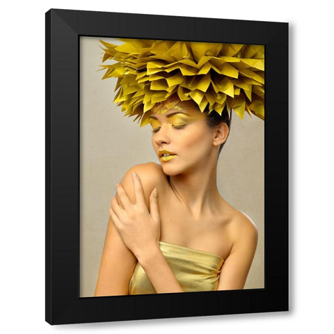 Gabi Black Modern Wood Framed Art Print with Double Matting by Tonov, Ivan