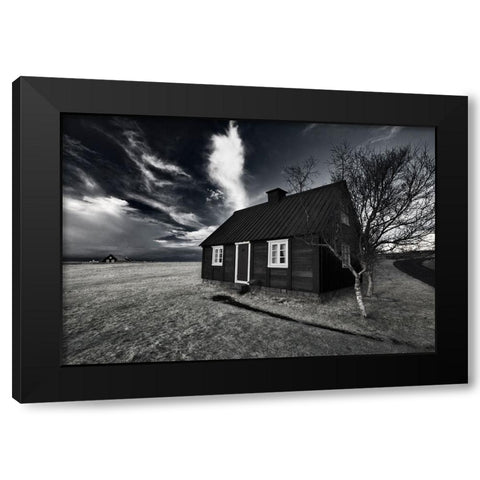 Old Black Modern Wood Framed Art Print by Ingibergsson, Bragi