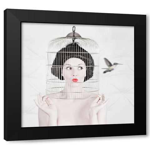 Escape Black Modern Wood Framed Art Print with Double Matting by Andre Aasen, John