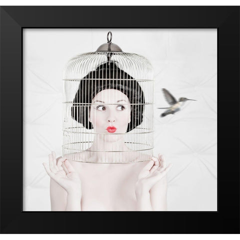 Escape Black Modern Wood Framed Art Print by Andre Aasen, John