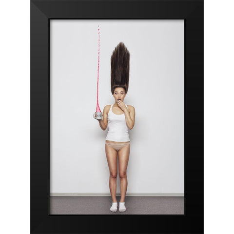 Oops... Black Modern Wood Framed Art Print by Yakovlev, Aleksey
