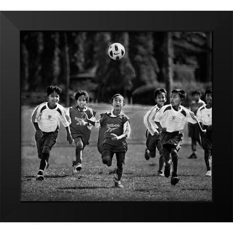 The Future National Team Black Modern Wood Framed Art Print by Kisworo, Sebastian