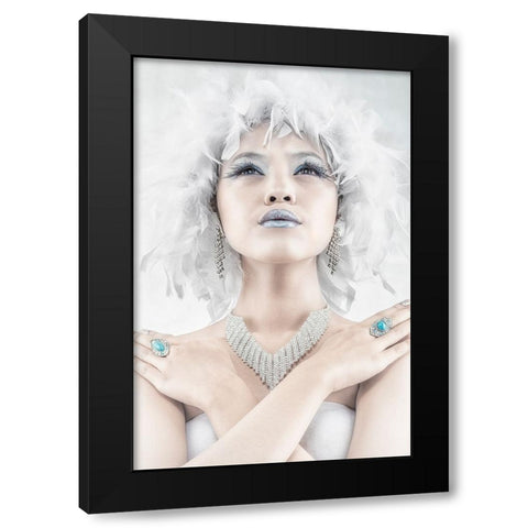 The Swan Queen Black Modern Wood Framed Art Print with Double Matting by Boer, Faldhy