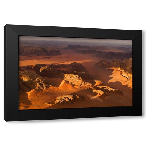 Earth Shadows Black Modern Wood Framed Art Print by Wrobel, Karsten