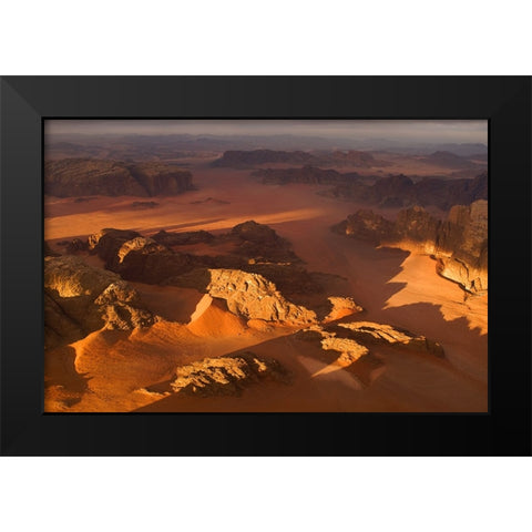 Earth Shadows Black Modern Wood Framed Art Print by Wrobel, Karsten