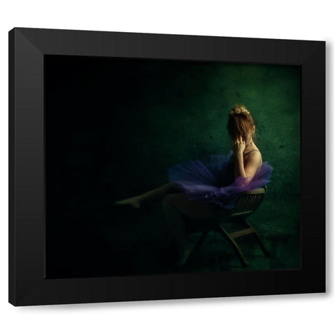 Deep Purple Black Modern Wood Framed Art Print with Double Matting by Sulistiawan, Hari