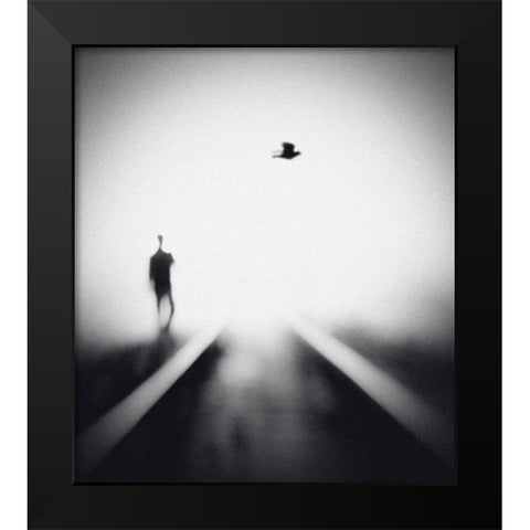 Nocturne Black Modern Wood Framed Art Print by Lee, Hengki