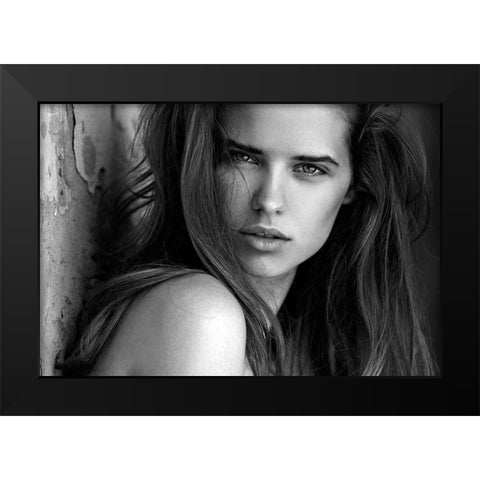 Katya Black Modern Wood Framed Art Print by Kasmasov, Valeriy