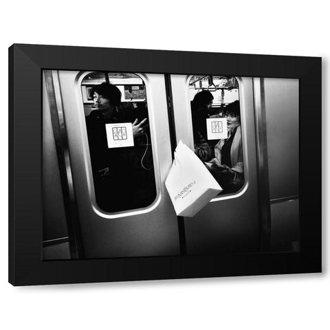 Untitled Black Modern Wood Framed Art Print with Double Matting by Suzuki, Tatsuo