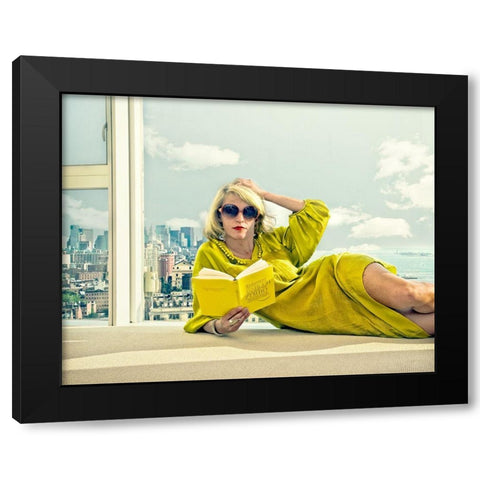 Oxygene Black Modern Wood Framed Art Print by Ambra
