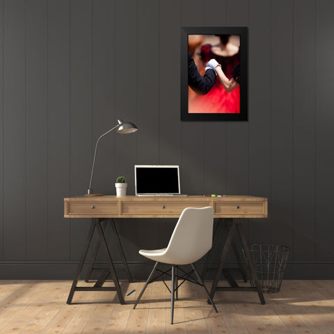 The Ballet Black Modern Wood Framed Art Print by Cametti Aspri, Daniele