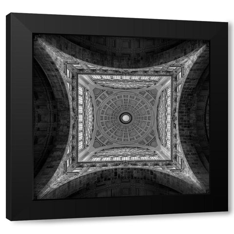 The Dome Black Modern Wood Framed Art Print with Double Matting by Van Den, Jef
