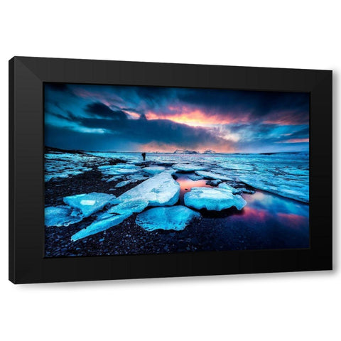 Badlands Iii Black Modern Wood Framed Art Print by Martin Castan, David