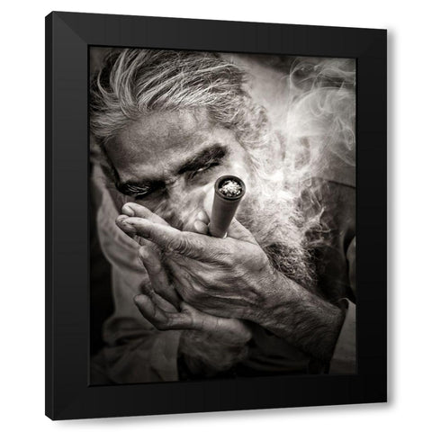 Go To Nirvana Black Modern Wood Framed Art Print by Argerich, Montse