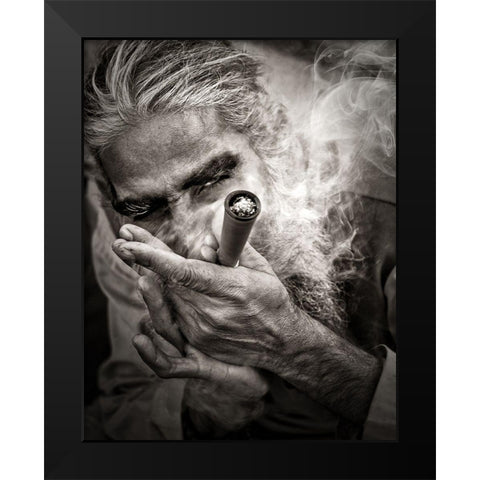 Go To Nirvana Black Modern Wood Framed Art Print by Argerich, Montse