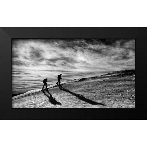 Step By Step Black Modern Wood Framed Art Print by Rebro, Marcel