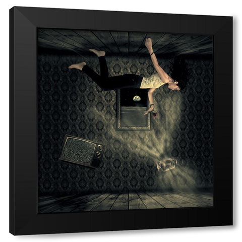 Hampa Udara Black Modern Wood Framed Art Print with Double Matting by Langelo, Donaldo