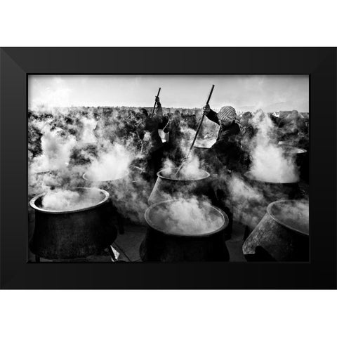 Eastern Lights Black Modern Wood Framed Art Print by Momeni, Mohammadreza