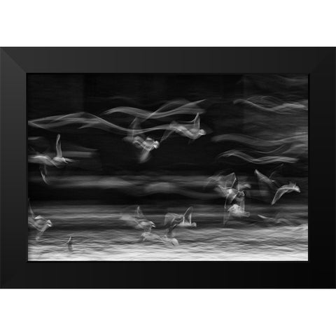 The Boundary Between Reality And Fantasy Black Modern Wood Framed Art Print by Bakhtari Bonab, Ebrahim