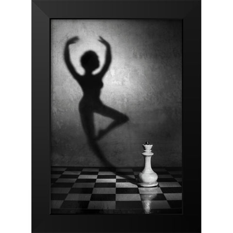 Her Dream Black Modern Wood Framed Art Print by Ivanova, Victoria