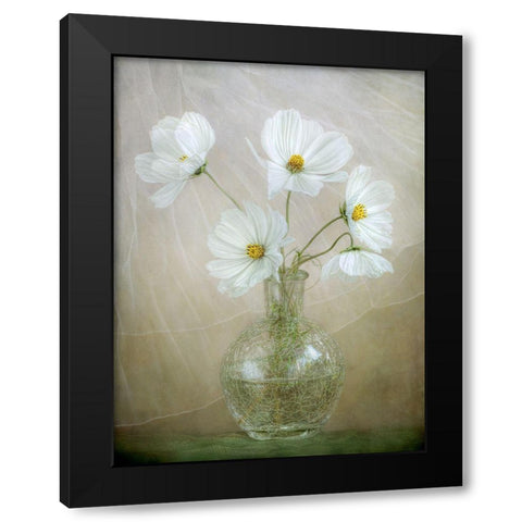 Cosmos Breeze Black Modern Wood Framed Art Print by Disher, Mandy