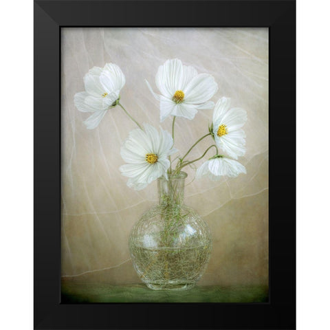 Cosmos Breeze Black Modern Wood Framed Art Print by Disher, Mandy