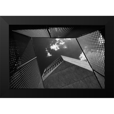 The House Of The Clouds Black Modern Wood Framed Art Print by P Neto, Filipe