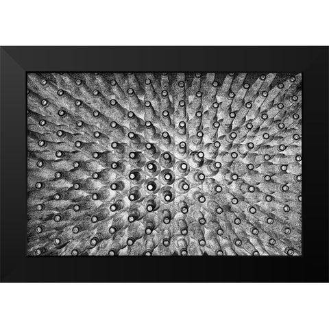 Crowded Black Modern Wood Framed Art Print by Mitalapo