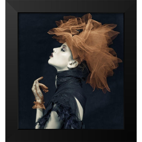 Imperious Lady Black Modern Wood Framed Art Print by Yogasara, Yudhistira