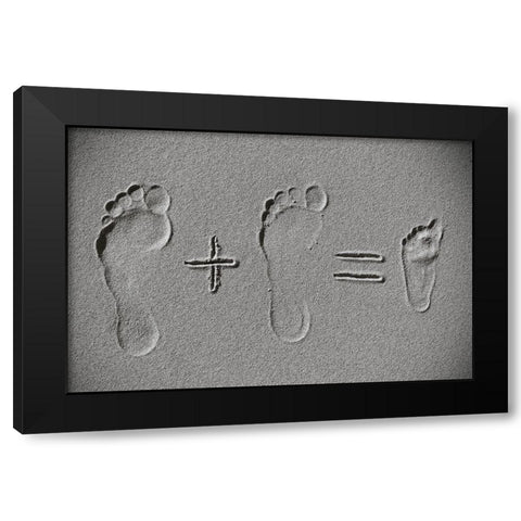Sand Arithmetic Black Modern Wood Framed Art Print with Double Matting by Philnormanphoto