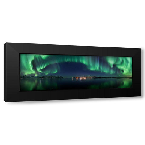 Magical Night Black Modern Wood Framed Art Print by Samuelsen, Roy