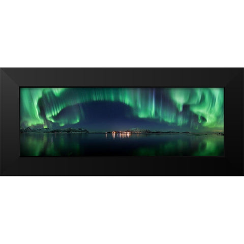 Magical Night Black Modern Wood Framed Art Print by Samuelsen, Roy