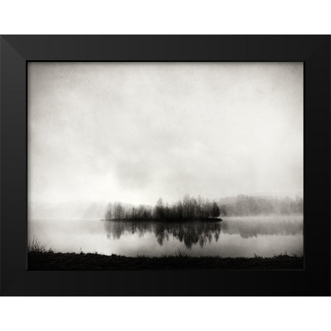 Isle Of Silence Black Modern Wood Framed Art Print by Bogner, Franz