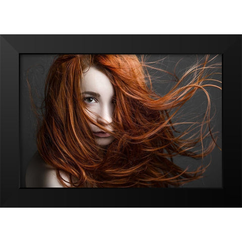 Untitled Black Modern Wood Framed Art Print by Malikov, Alex