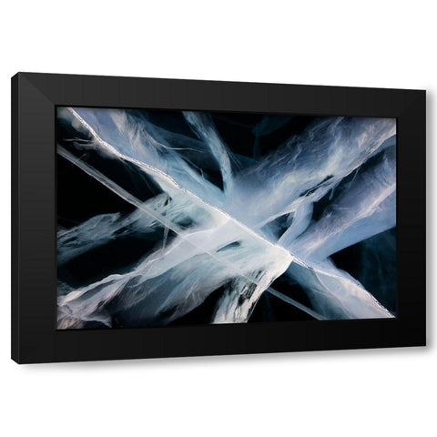 Deep Ice Black Modern Wood Framed Art Print by Narchuk, Andrey