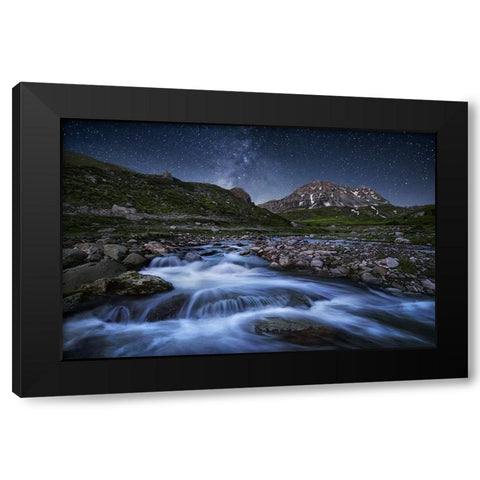 Elements Of Nature Black Modern Wood Framed Art Print by Kaddas, Chris