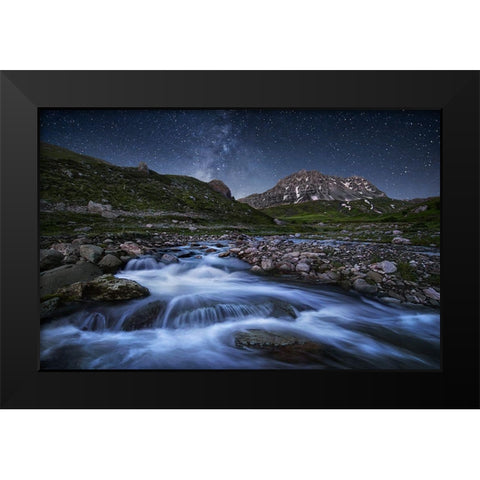Elements Of Nature Black Modern Wood Framed Art Print by Kaddas, Chris
