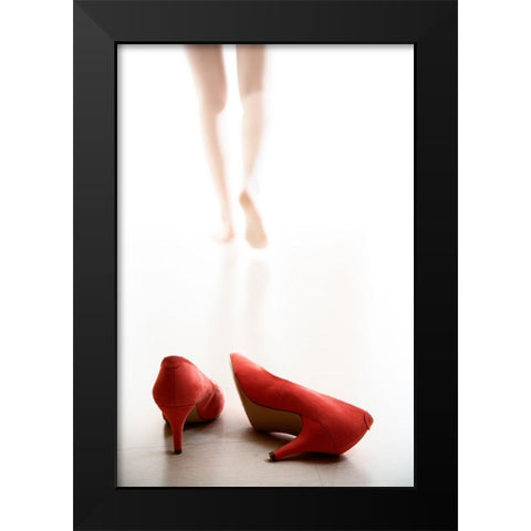 Fashion Black Modern Wood Framed Art Print by Williama