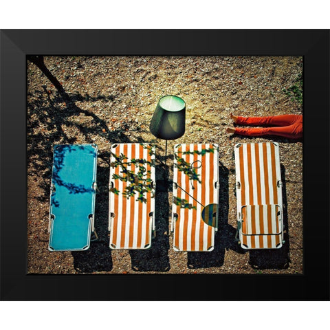 Beam Me Up! Black Modern Wood Framed Art Print by Ambra
