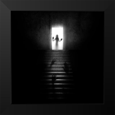 Coma Black Modern Wood Framed Art Print by Del Grosso, Sebastien