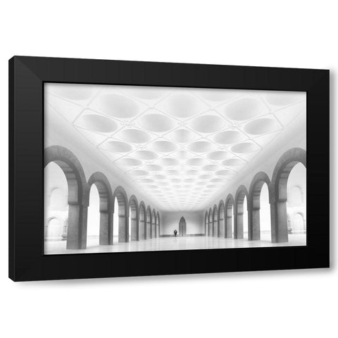 The Museum Black Modern Wood Framed Art Print with Double Matting by Buhligaha, Hussain