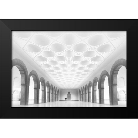 The Museum Black Modern Wood Framed Art Print by Buhligaha, Hussain