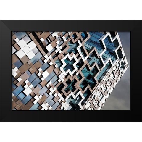 Xxx Black Modern Wood Framed Art Print by Wride, Linda