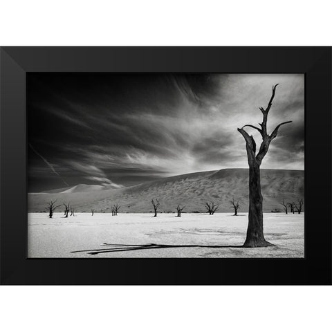The Army Of The Dead Black Modern Wood Framed Art Print by Guillemot, Mathilde