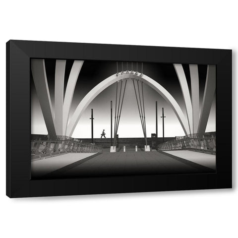 Seafarers Bridge Black Modern Wood Framed Art Print with Double Matting by Donoghue, Adrian