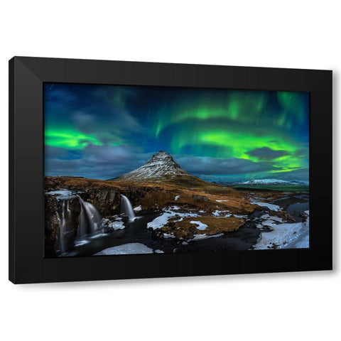Magic Night Black Modern Wood Framed Art Print by Nicholas Roemmelt, Dr.